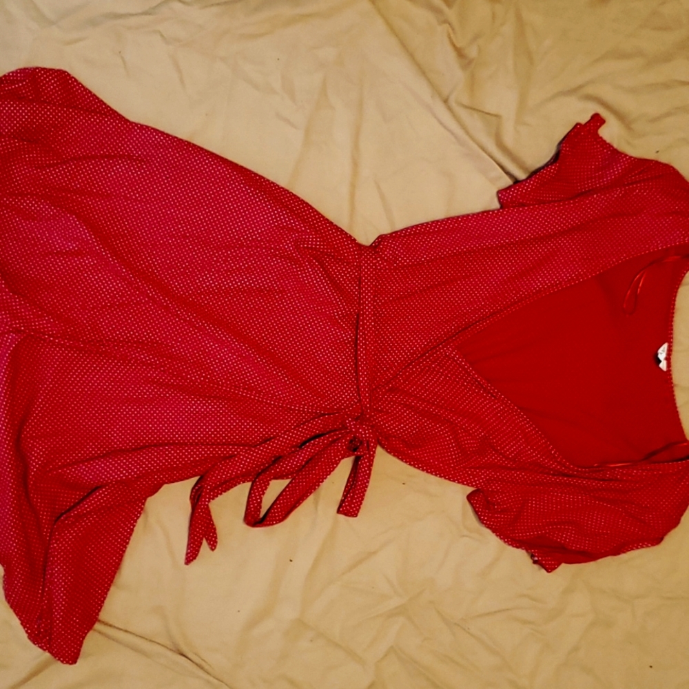 Red ROXY Wrap Dress size Large